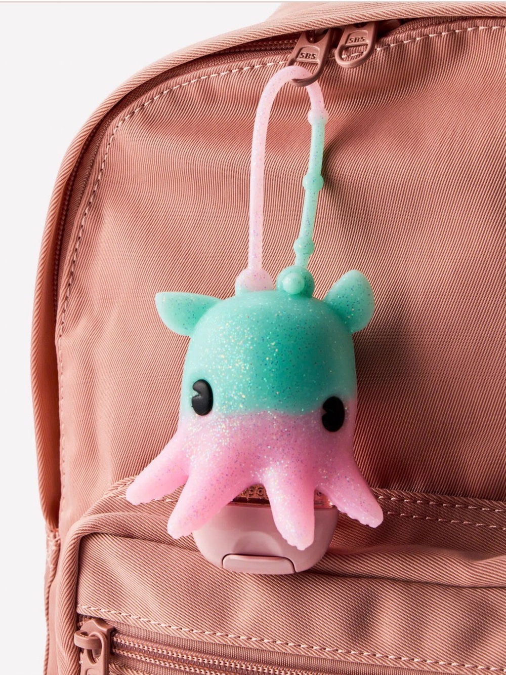 BBW Cute Teal and Pink Octopus Keychain Jelly PocketBac holder 🐙